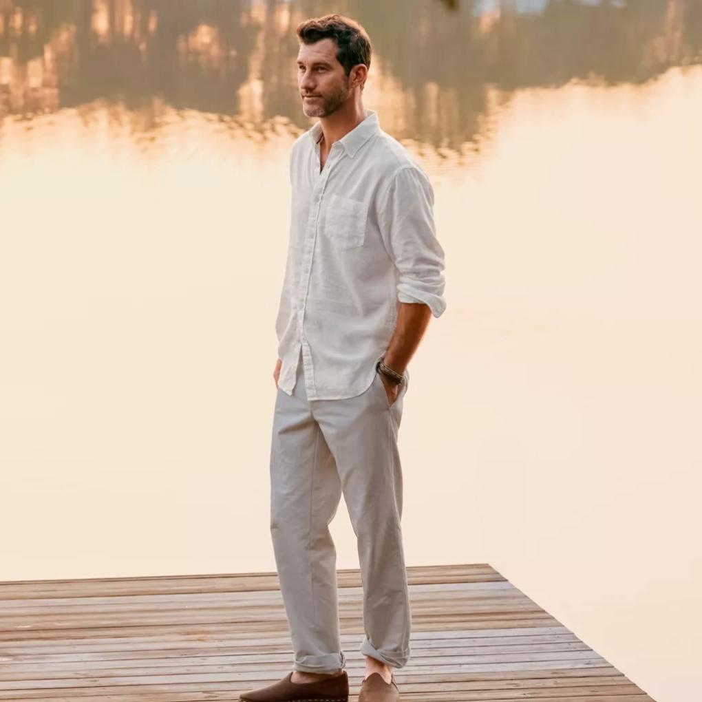 Orvis Pants | Ultimate Khakis Trim Fit Plain-Front Pants Stone - Men