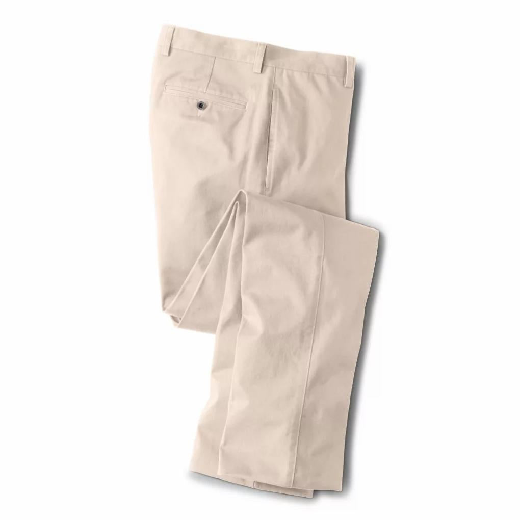 Orvis Pants | Ultimate Khakis Trim Fit Plain-Front Pants Stone - Men