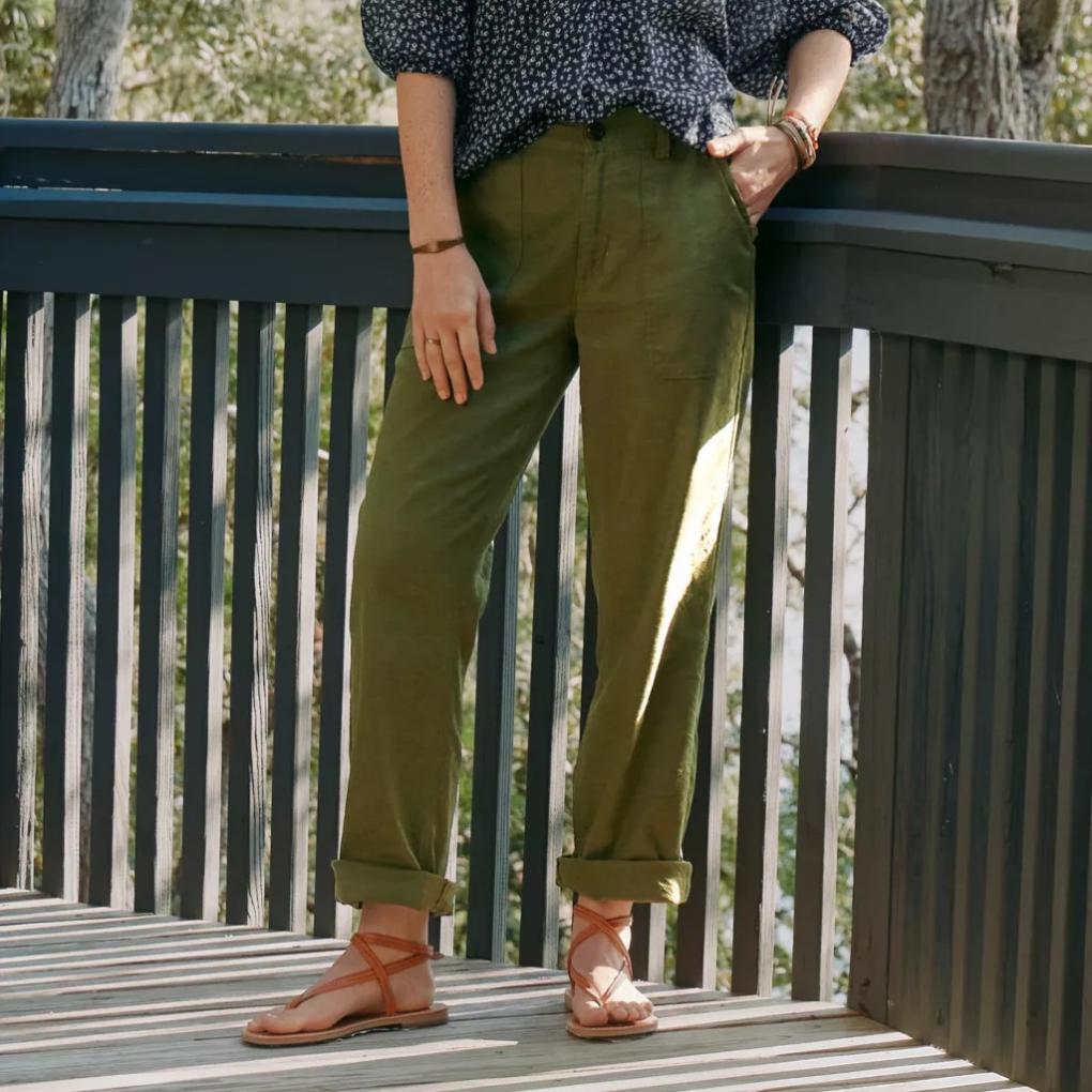 Orvis Pants | Women's 1856 Linen Utility Pants Moss - Women
