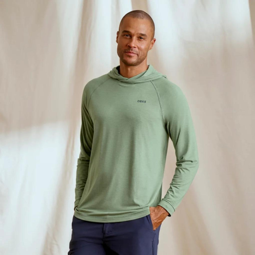 Orvis Performance Shirts | DriCast™ Logo Hoodie Aloe - Men/Fly Fishing/Hunt