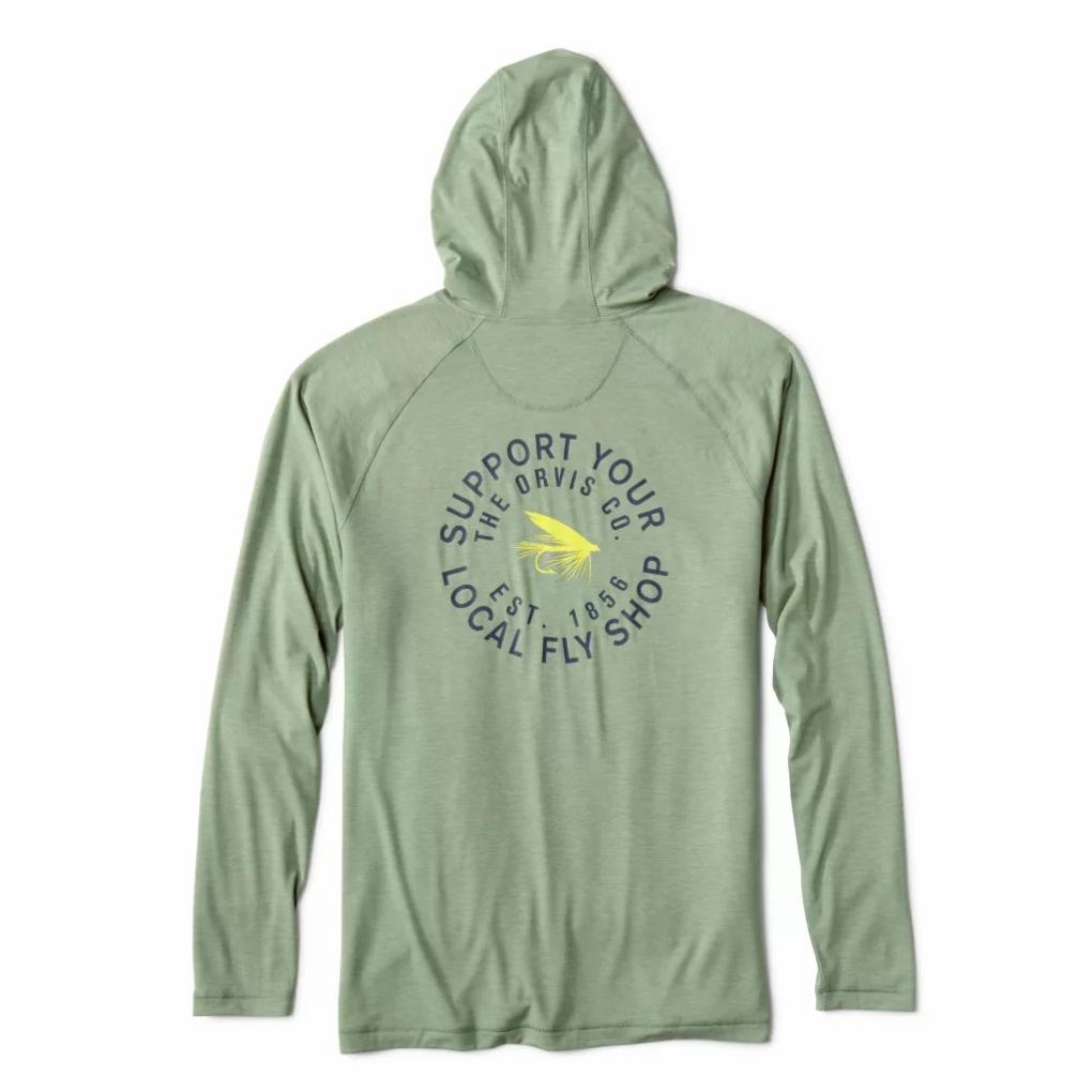 Orvis Performance Shirts | DriCast™ Logo Hoodie Aloe - Men/Fly Fishing/Hunt