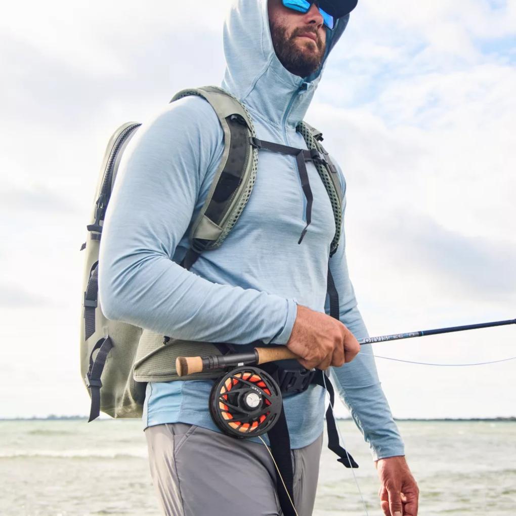 Orvis Performance Shirts | Men's PRO Sun Hoodie Blue Fog/titanium - Men/Fly Fishing