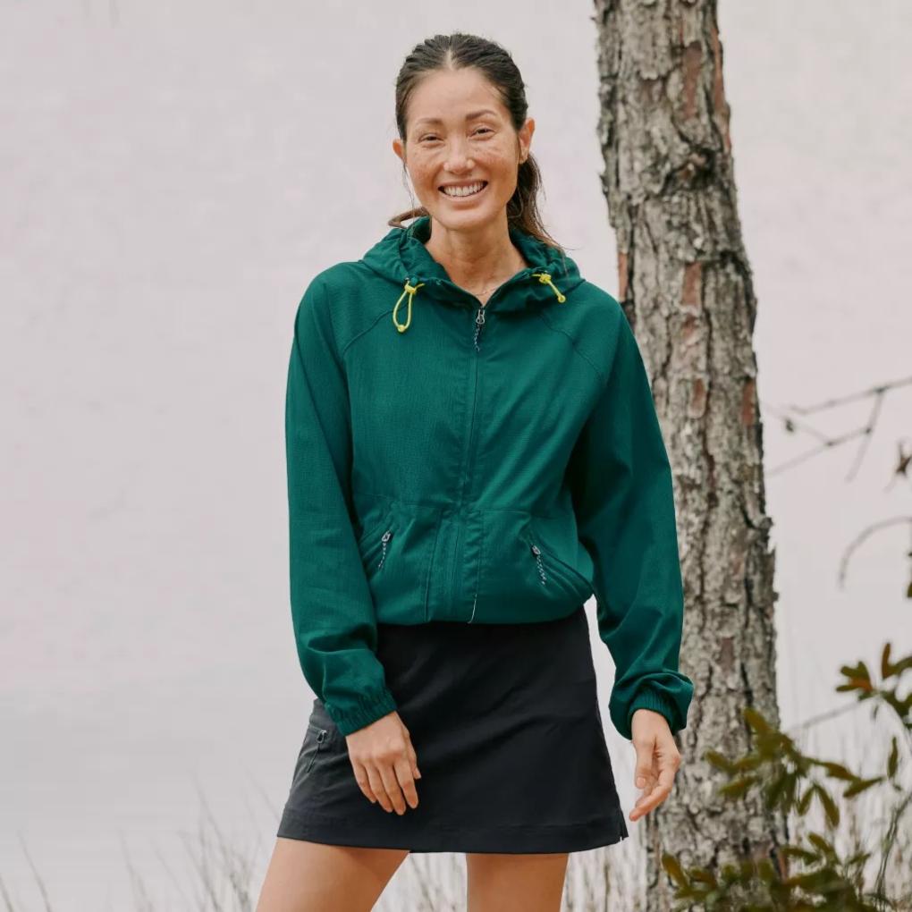 Orvis Performance Shirts | Women's Open Air Caster Full-Zip Hoodie Dark Cyan - Women/Fly Fishing