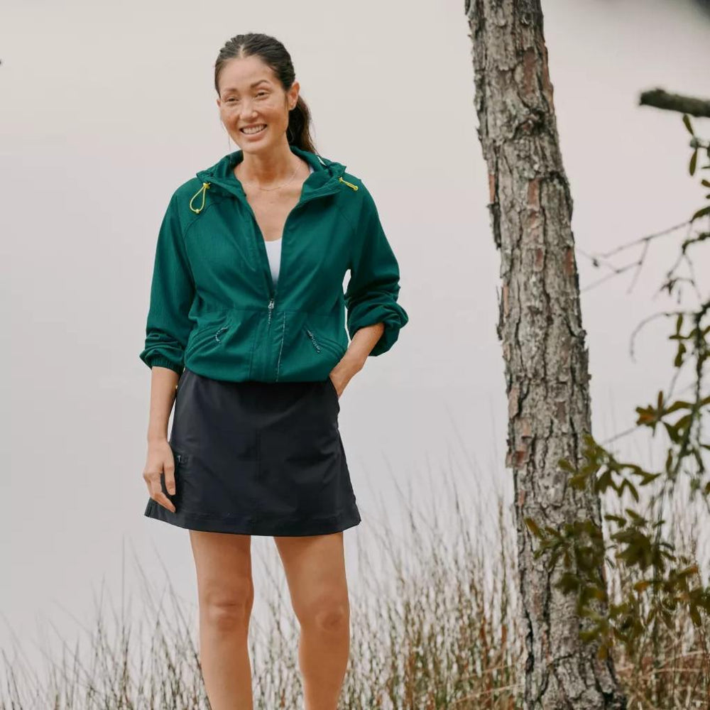 Orvis Performance Shirts | Women's Open Air Caster Full-Zip Hoodie Dark Cyan - Women/Fly Fishing