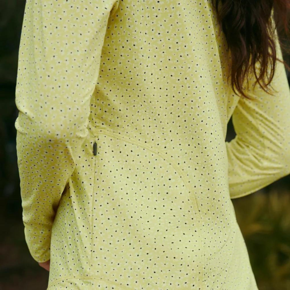 Orvis Performance Shirts | Women's Sun Defense 1/4-Zip Citrus Ditsy Floral - Women/Fly Fishing