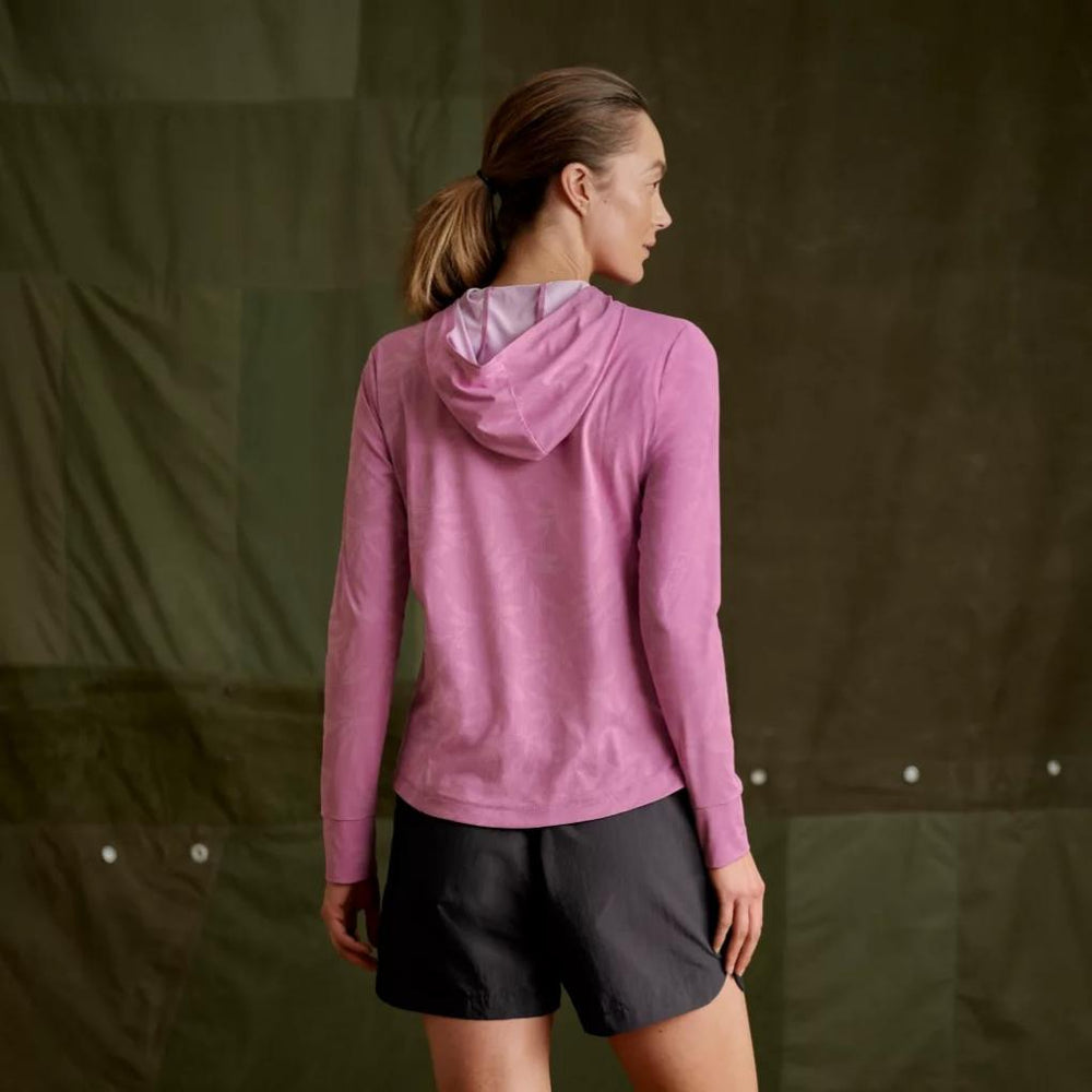Orvis Performance Shirts | Women's Sun Defense Hoodie Lilac Stitch Leaf - Women/Fly Fishing
