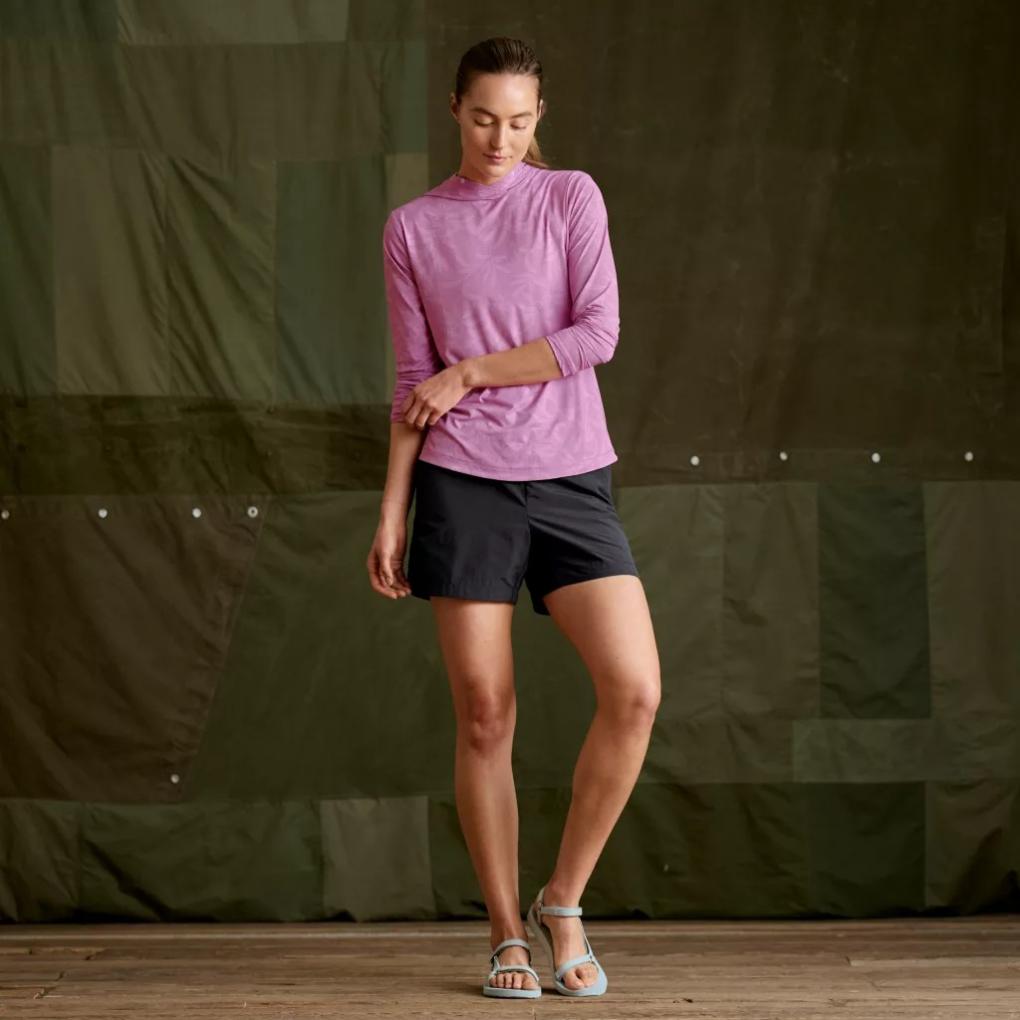 Orvis Performance Shirts | Women's Sun Defense Hoodie Lilac Stitch Leaf - Women/Fly Fishing