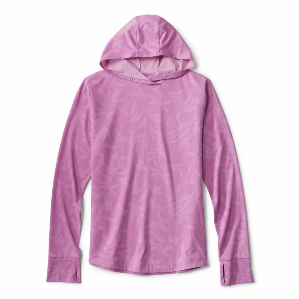 Orvis Performance Shirts | Women's Sun Defense Hoodie Lilac Stitch Leaf - Women/Fly Fishing