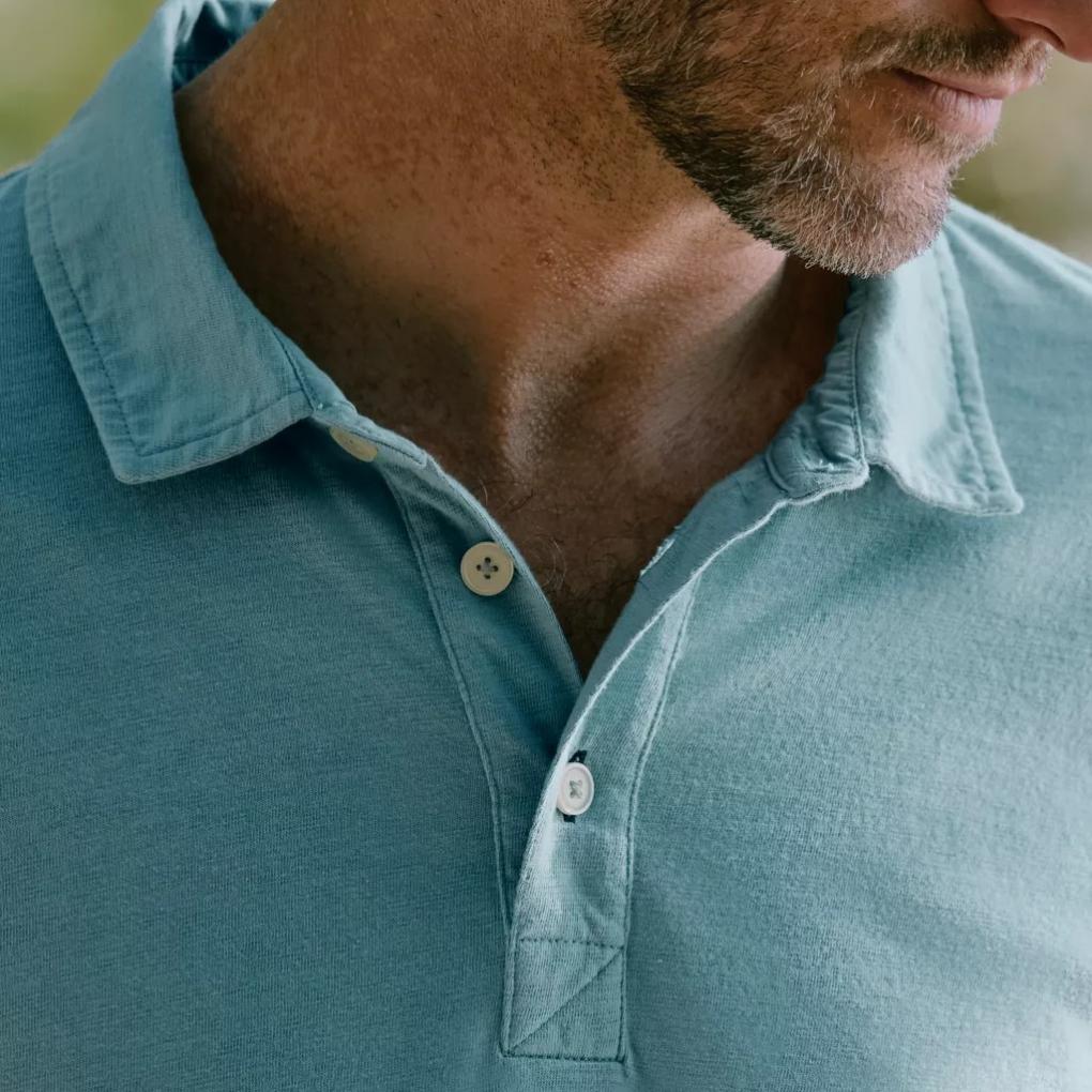Orvis Polo Shirts | Bromley Polo Mineral Blue - Men