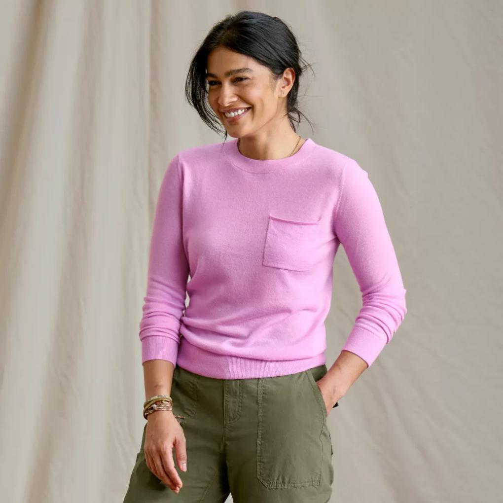 Orvis Pullover Sweaters | Featherweight Cashmere Crewneck Sweater Spring Lilac - Women
