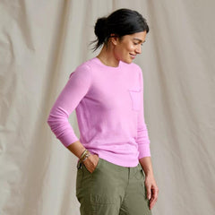 Orvis Pullover Sweaters | Featherweight Cashmere Crewneck Sweater Spring Lilac - Women