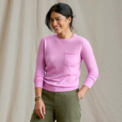 Orvis Pullover Sweaters | Featherweight Cashmere Crewneck Sweater Spring Lilac - Women