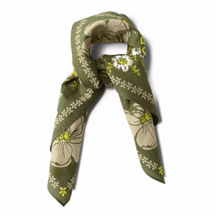 Orvis Scarves | Signature Printed Bandana Moss Floral - Women/Fly Fishing