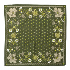 Orvis Scarves | Signature Printed Bandana Moss Floral - Women/Fly Fishing