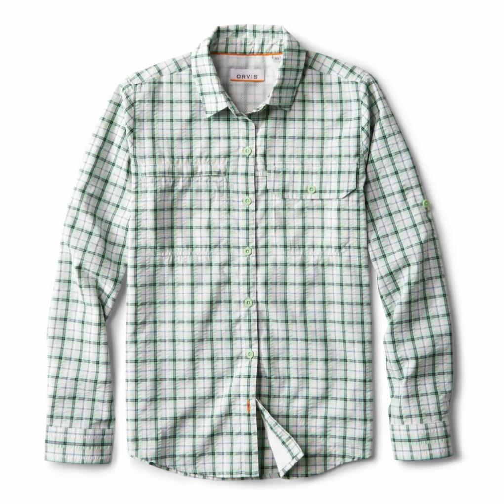 Orvis Shirts &amp; Tops | Women's Open Air Caster Plaid Long-Sleeve Shirt Jade/peacock - Women/Fly Fishing