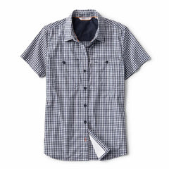 Orvis Shirts &amp; Tops | Women's River Guide Short-Sleeve Shirt Navy Gingham - Women