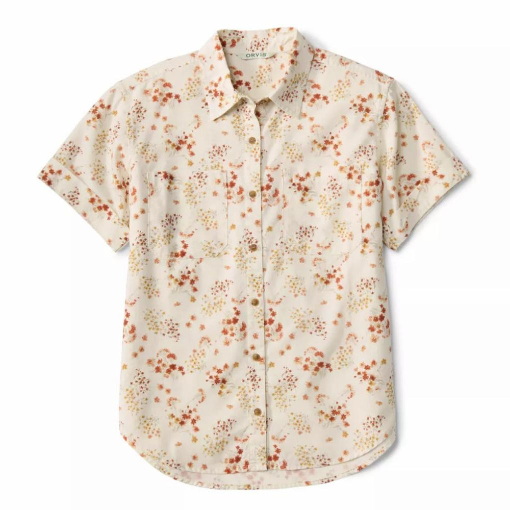 Orvis Shirts &amp; Tops | Classic Short-Sleeve Camp Shirt Snow Floating Floral - Women