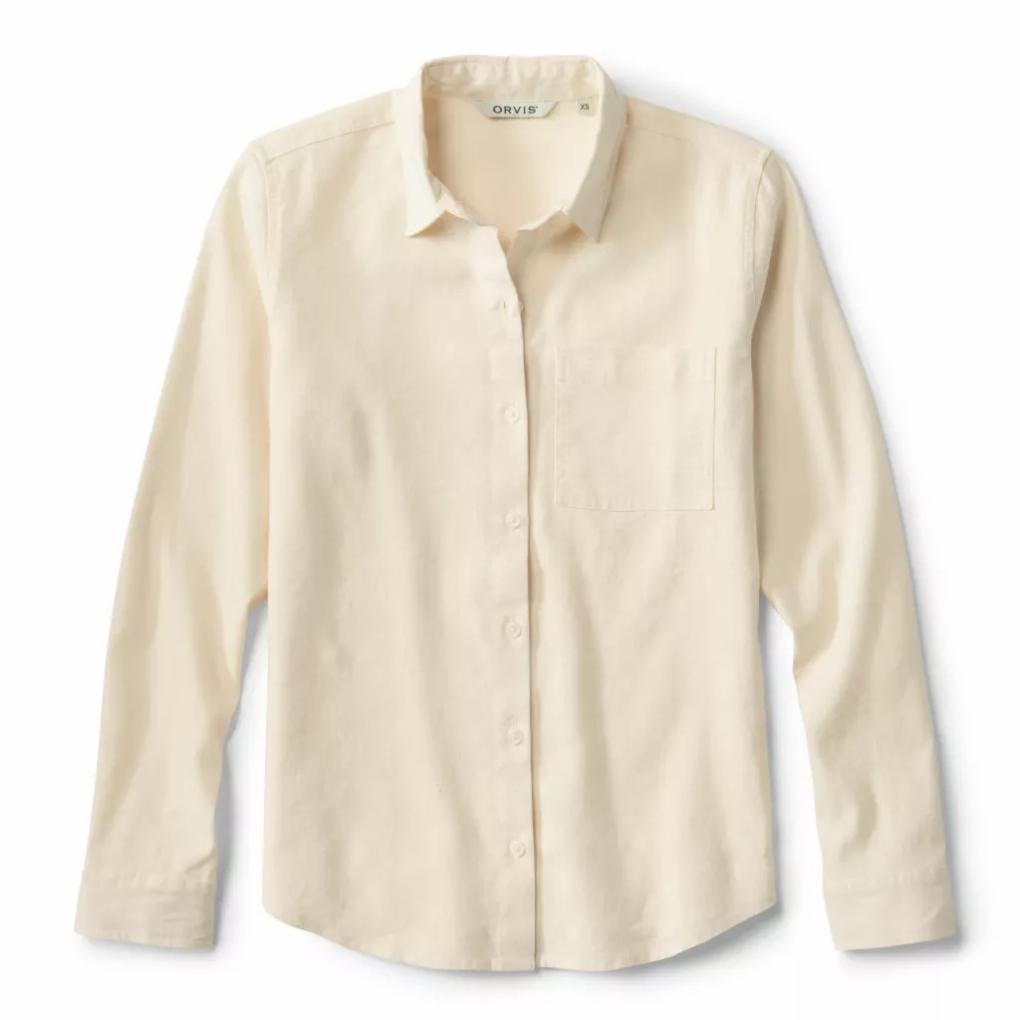 Orvis Shirts &amp; Tops | Performance Linen Long-Sleeve Shirt Snow - Women