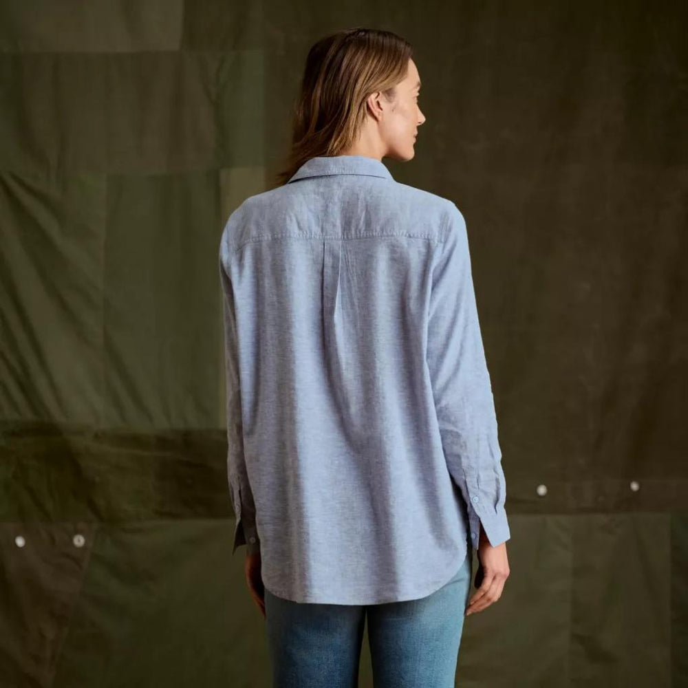Orvis Shirts &amp; Tops | Performance Linen Tunic Dusty Blue Chambray - Women