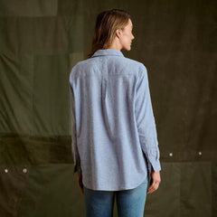 Orvis Shirts &amp; Tops | Performance Linen Tunic Dusty Blue Chambray - Women