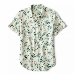 Orvis Shirts &amp; Tops | Washable Silk Short-Sleeve Camp Shirt Peacock Floating Floral - Women