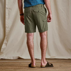 Orvis Shorts | Men's 1856 Stretch Poplin Cargo Shorts Tarragon - Men