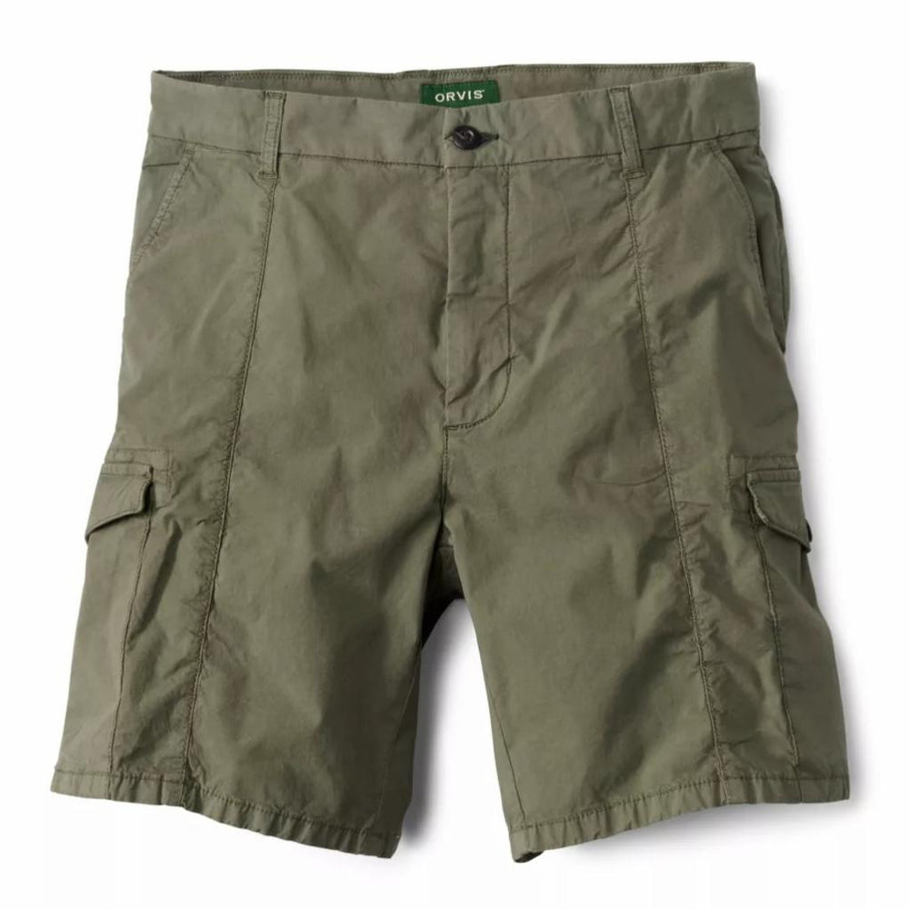 Orvis Shorts | Men's 1856 Stretch Poplin Cargo Shorts Tarragon - Men