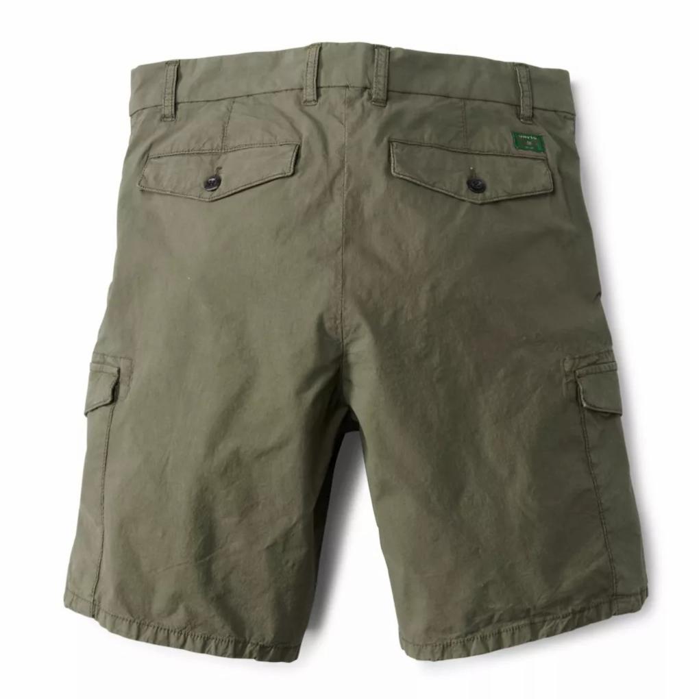 Orvis Shorts | Men's 1856 Stretch Poplin Cargo Shorts Tarragon - Men