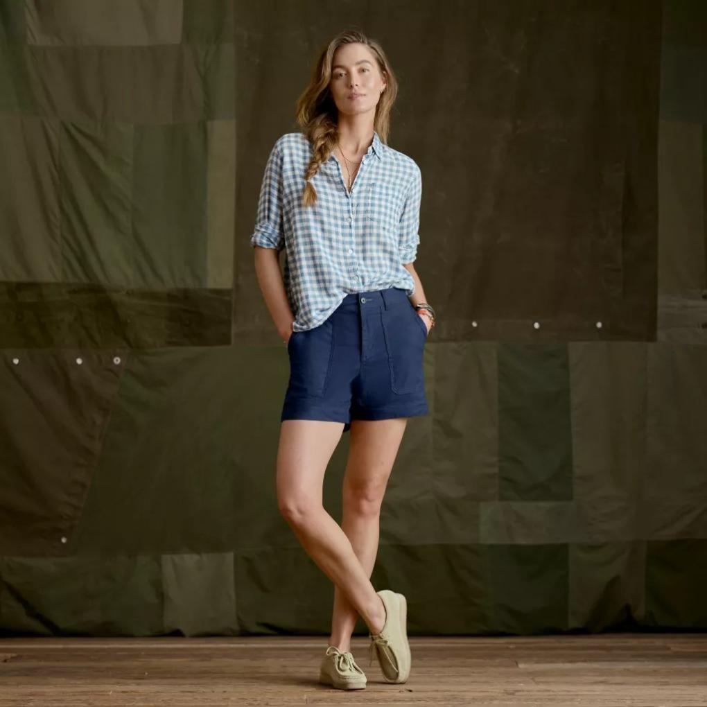 Orvis Shorts &amp; Skorts | Women's 1856 Linen 5" Utility Shorts True Navy - Women