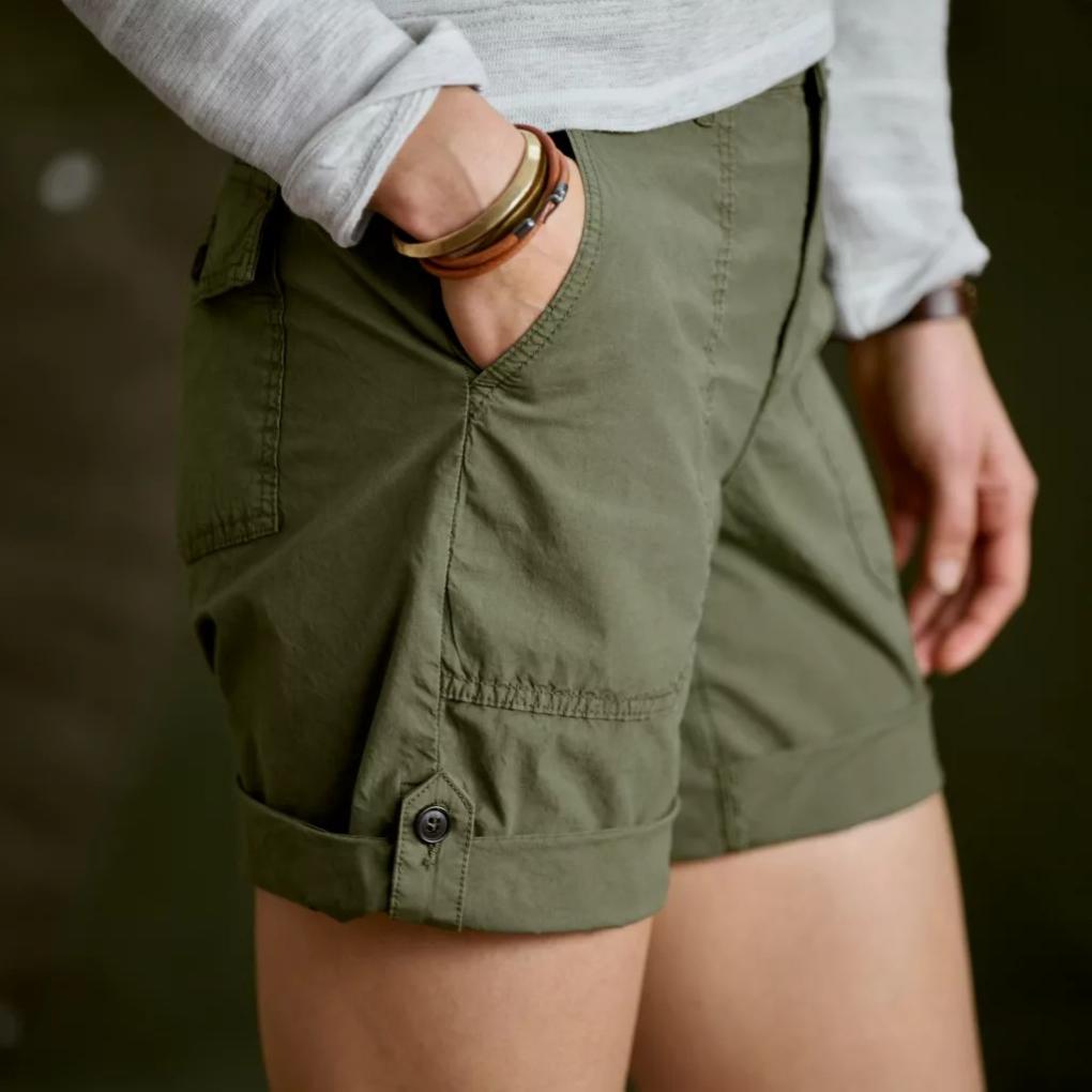Orvis Shorts &amp; Skorts | Women's 1856 Stretch Poplin 9" Utility Shorts Tarragon - Women
