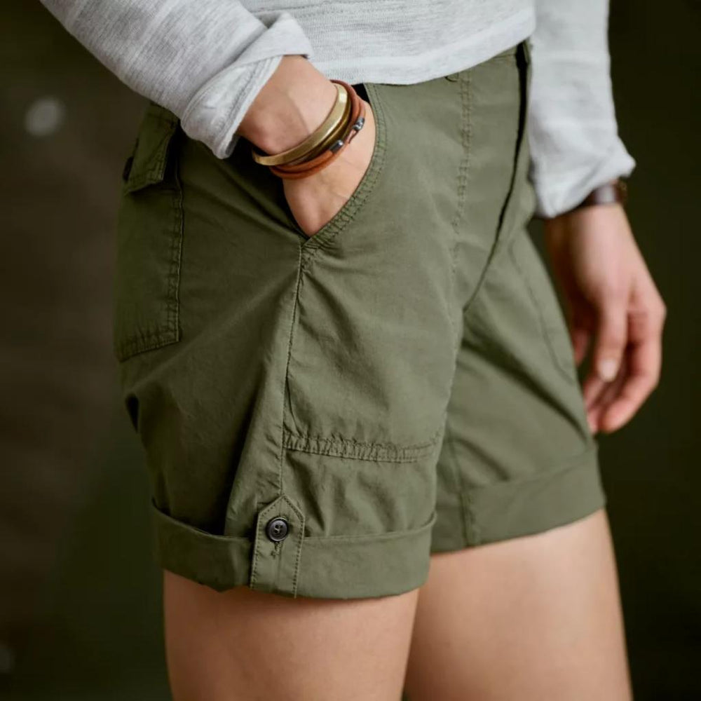 Orvis Shorts &amp; Skorts | Women's 1856 Stretch Poplin 9" Utility Shorts Tarragon - Women