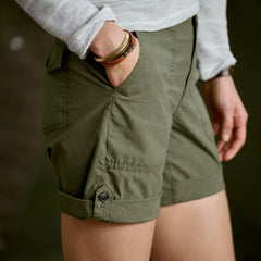 Orvis Shorts &amp; Skorts | Women's 1856 Stretch Poplin 9" Utility Shorts Tarragon - Women