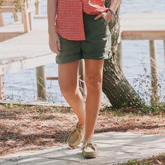 Orvis Shorts &amp; Skorts | Women's 1856 Stretch Poplin 9" Utility Shorts Tarragon - Women