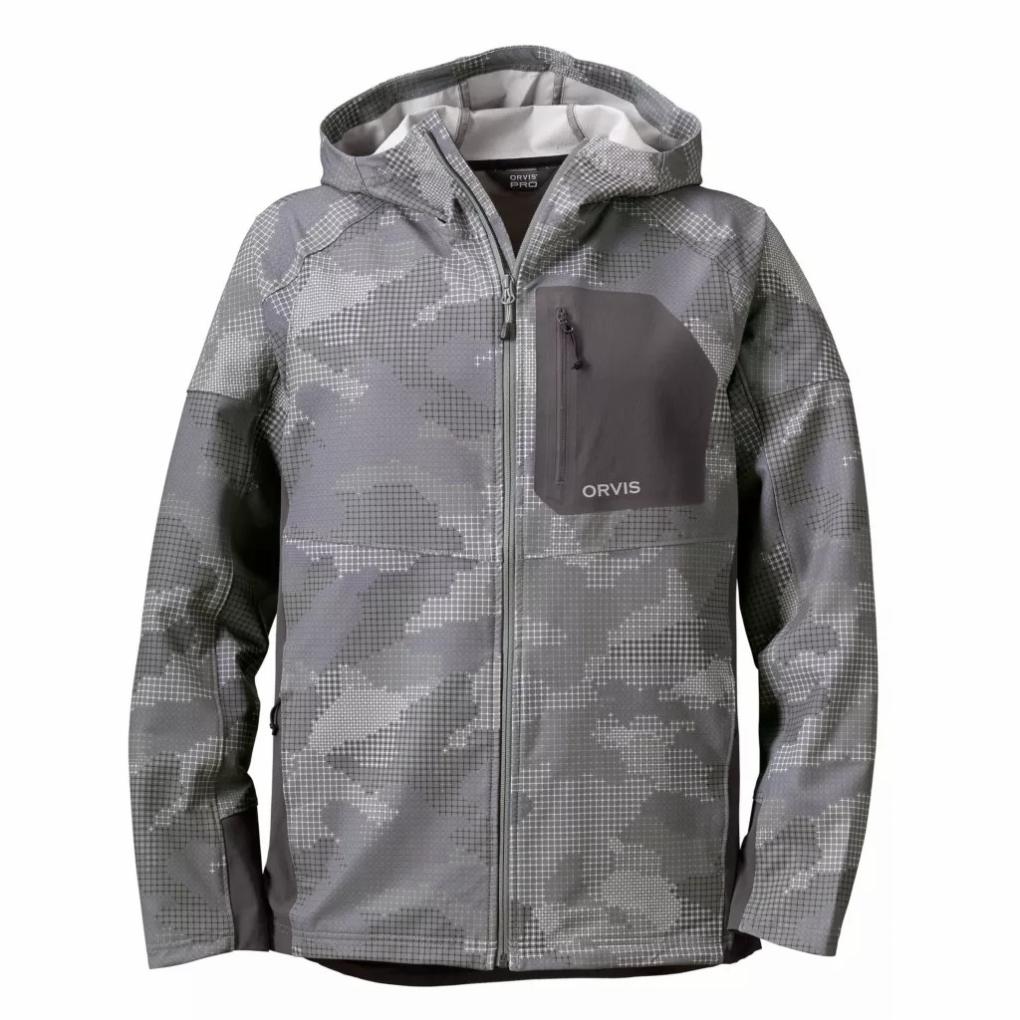 Orvis Softshells | Men’s PRO LT Softshell Hoodie Steel Camo - Hunt/Men