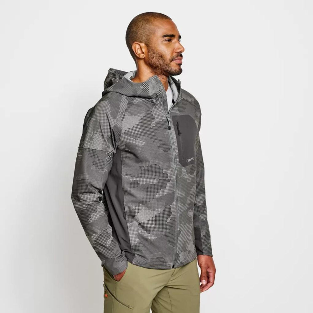 Orvis Softshells | Men’s PRO LT Softshell Hoodie Steel Camo - Hunt/Men