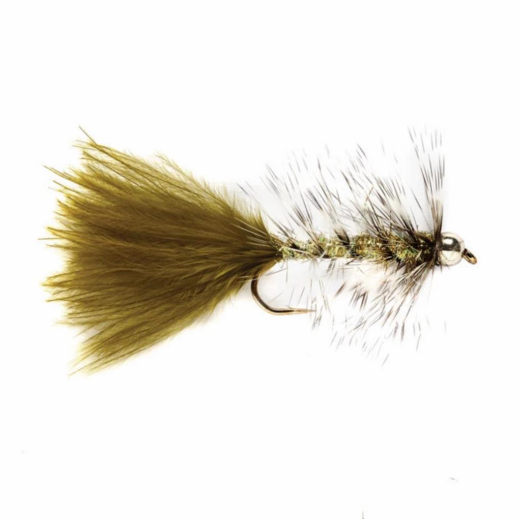 Orvis Streamer Flies | Bead Head Flash Bugger Olive - Fly Fishing