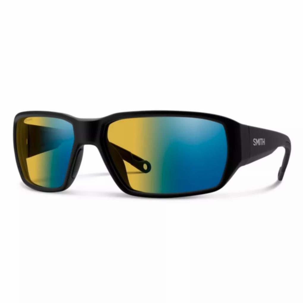Orvis Sunglasses | Smith Hookset Polarized Sunglasses Matte Black/ Yellow Blue Polarchromic Lens - Fly Fishing