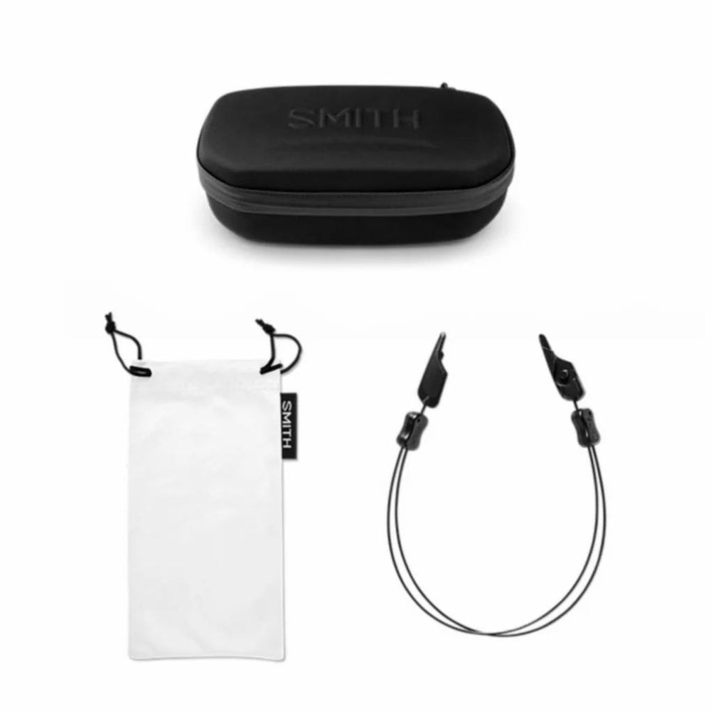 Orvis Sunglasses | Smith Hookset Polarized Sunglasses Matte Black/ Yellow Blue Polarchromic Lens - Fly Fishing