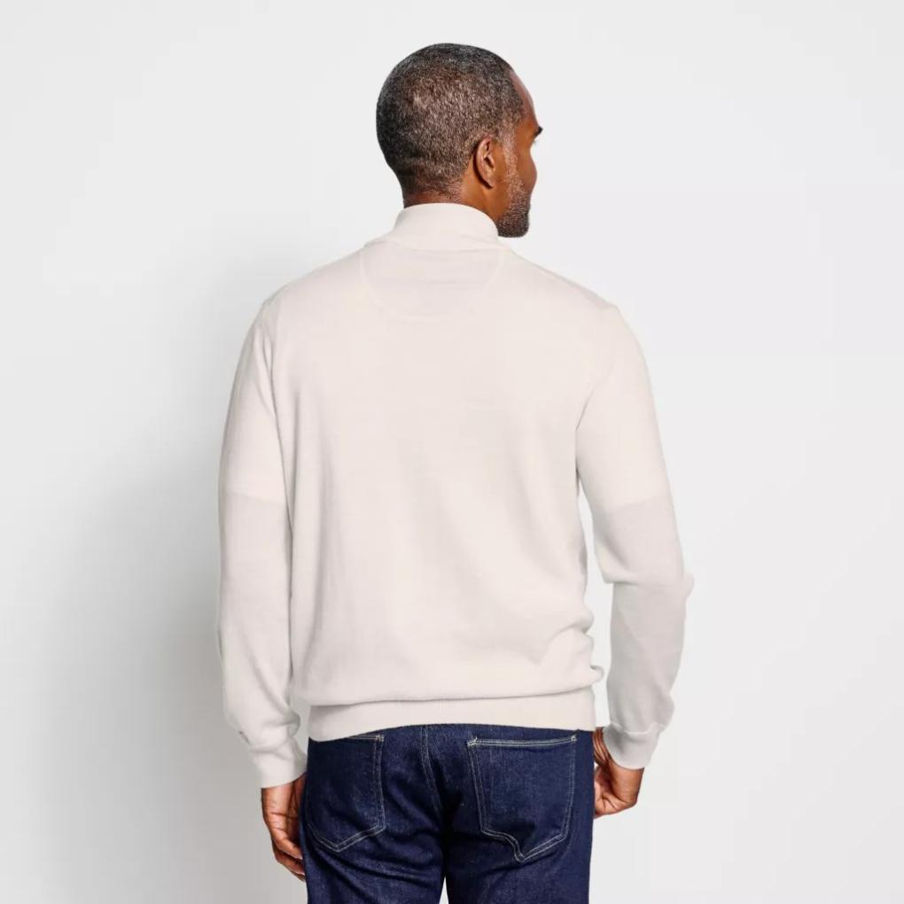 Orvis Sweaters | Merino Button Mockneck Sweater Navy - Men