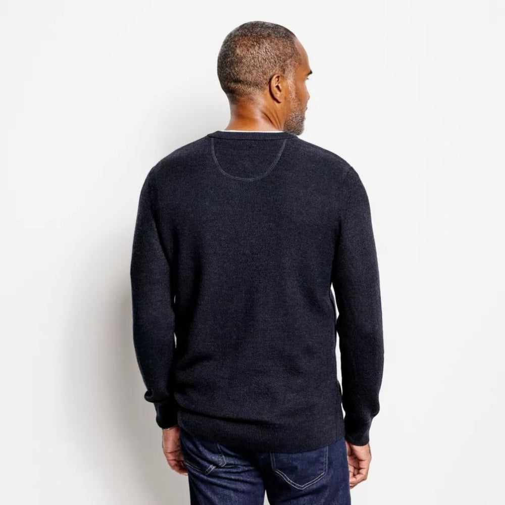 Orvis Sweaters | Merino Piqué V-Neck Sweater True Navy - Men