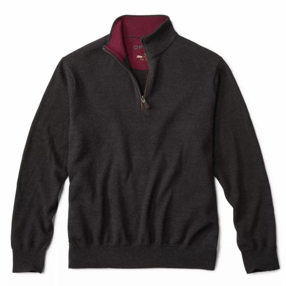 Orvis Sweaters | Merino Wool 1/4-Zip Sweater 2.0 Charcoal - Men