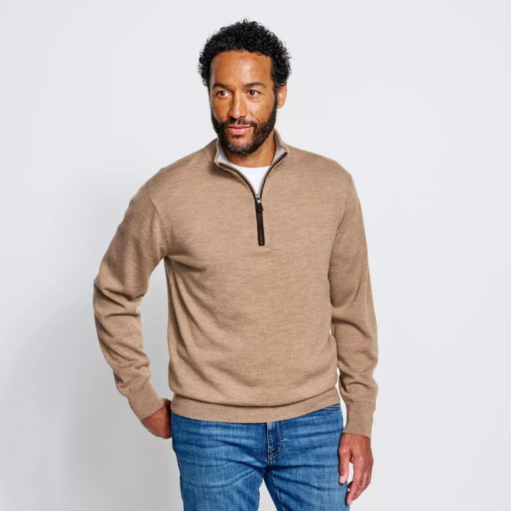 Orvis Sweaters | Merino Wool 1/4-Zip Sweater 2.0 Charcoal - Men