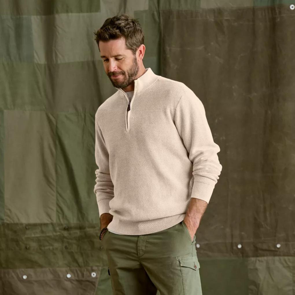 Orvis Sweaters | Sun-Faded 1/4-Zip Sweater Shiitake - Men