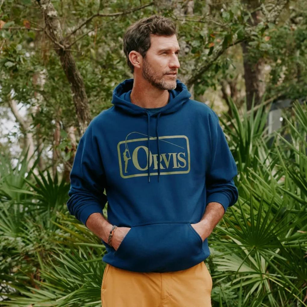 Orvis Sweatshirts | Bent Rod Badge Hoodie True Navy - Men