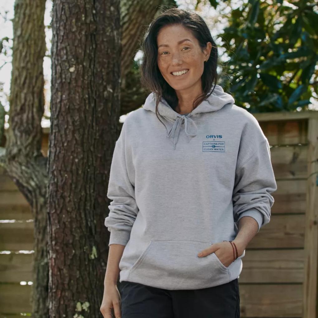 Orvis Sweatshirts | Orvis X Captains For Clean Water Hoodie Heather Gray - Men/Women