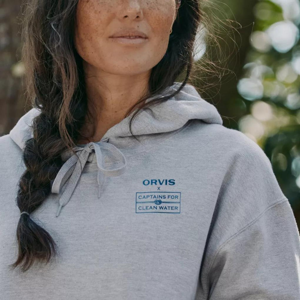 Orvis Sweatshirts | Orvis X Captains For Clean Water Hoodie Heather Gray - Men/Women