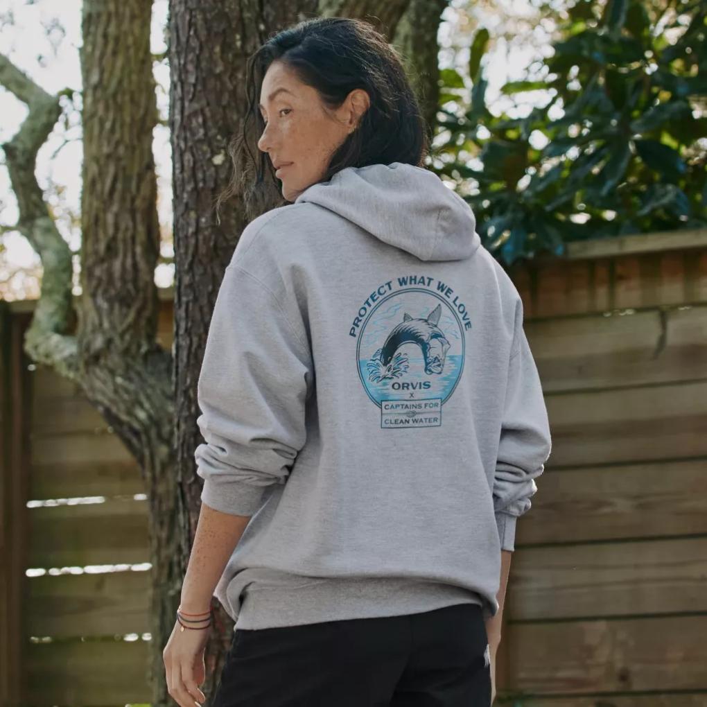 Orvis Sweatshirts | Orvis X Captains For Clean Water Hoodie Heather Gray - Men/Women