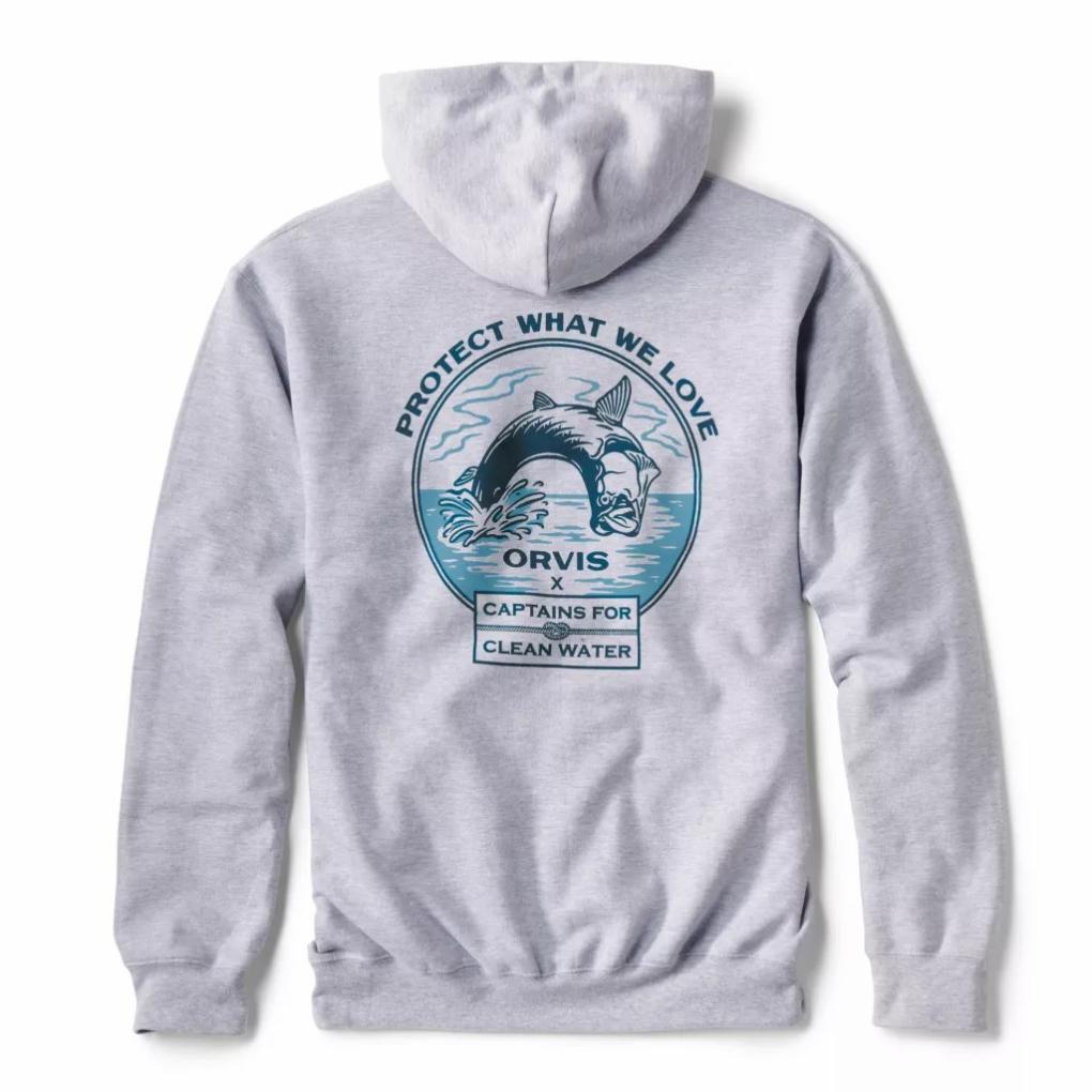 Orvis Sweatshirts | Orvis X Captains For Clean Water Hoodie Heather Gray - Men/Women
