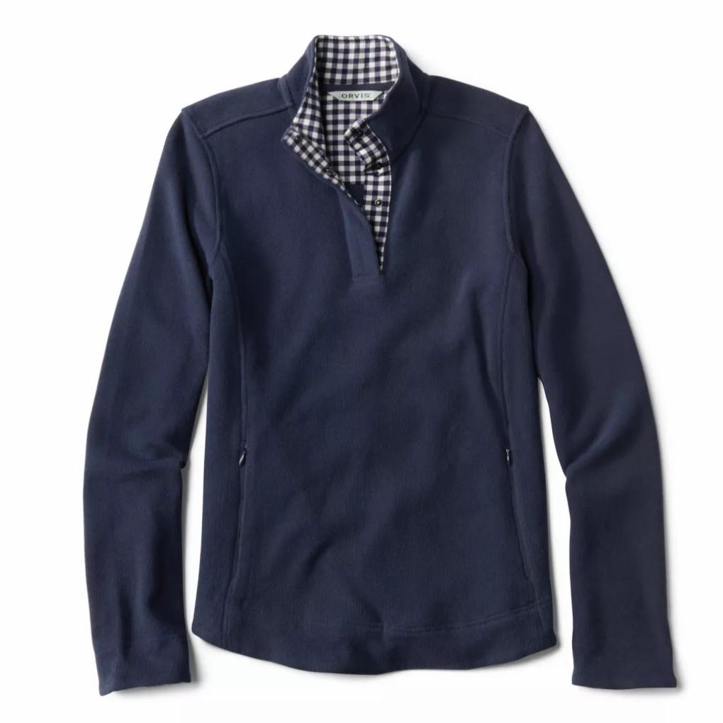 Orvis Sweatshirts | Signature Print-Trim Sweatshirt True Navy - Women