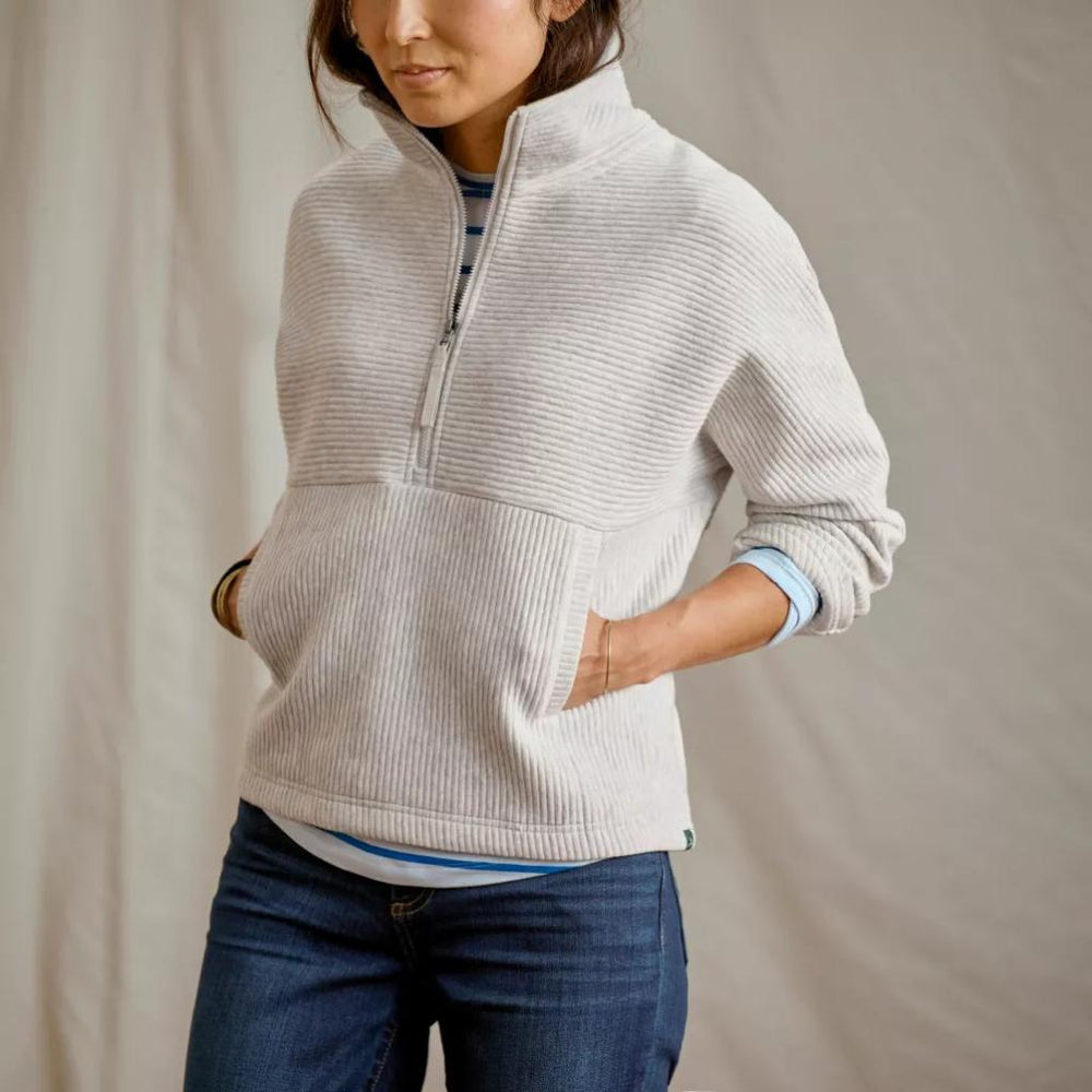 Orvis Sweatshirts | Textured Quilt 1/2-Zip Sweatshirt Light Gray Heather - Women